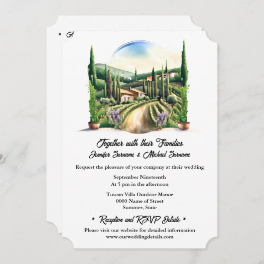 Wijngaard Toscaanse huizen landschap wijn boerderi Kaart (Voorkant / Achterkant)