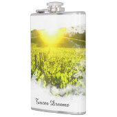 *~* Wijngaard Toscaanse zonsondergang Italië AR21 Heupfles (Links)