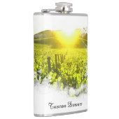 *~* Wijngaard Toscaanse zonsondergang Italië AR21 Heupfles (Rechts)