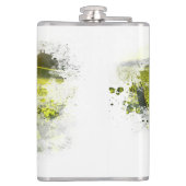 *~* Wijngaard Toscaanse zonsondergang Italië AR21 Heupfles (Achterkant)