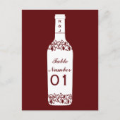 Wijngaard Trouwtafel Nummers Briefkaart (Voorkant)