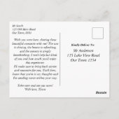 Wijngaard waterverf denken aan u briefkaart (Achterkant)