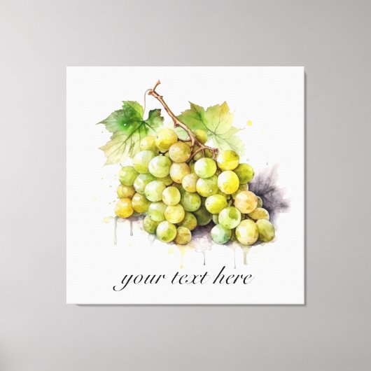Wijngaard Waterverf Druiven, custom Canvas Afdruk (Voorkant)
