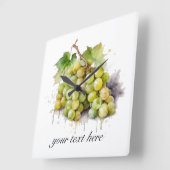 Wijngaard Waterverf Druiven, custom Vierkante Klok (Hoek)