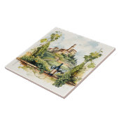 Wijngaard Waterverf Print Tegel Tegeltje (Zijkant)