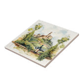 Wijngaard Waterverf Print Tegel Tegeltje (Zijkant)