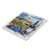 Wijngaard Waterverf Print Tegel Tegeltje (Zijkant)