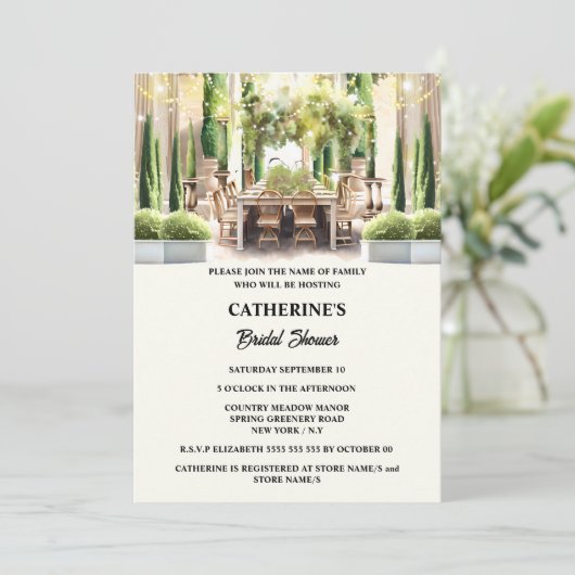 Wijngaard wijn boerderij fine dining string verlic kaart (Staand voorkant)