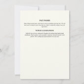 Wijngaard wijn boerderij fine dining string verlic kaart (Achterkant)