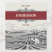  wijngaard wijn etiket (Enkel label)