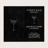 Wijngaard Wijn Lux Black Visitekaartje (Buitenkant ongevouwen)