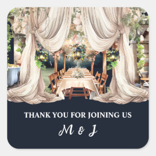 Wijngaard wijnboerderij Toscaans landelijk wijnhui Vierkante Sticker