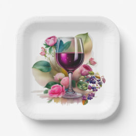 Wijngaard Wijngaard Druivenrank  Papieren Bordje