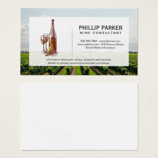 Wijngaard | Wijnglas en Fles Visitekaartje