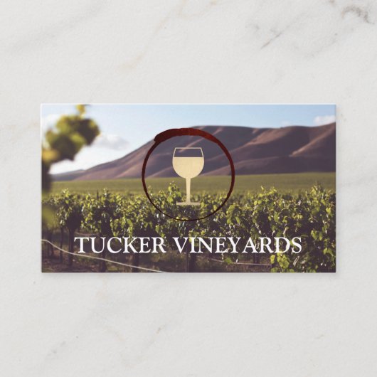 Wijngaard | Wijnglas Logo Visitekaartje (Voorkant)