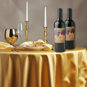 Wijngaard Wijnhuis Trouw Paarse Rode Druiven  Wijn Etiket