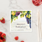 Wijngaard wijnhuis zomer bruidsdouche gedrukt servet (Insitu)