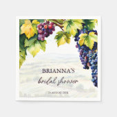 Wijngaard wijnhuis zomer bruidsdouche gedrukt servet (Voorkant)