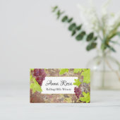 *~* Wijngaard Wijnkelder Wijndruiventros Visitekaartje (Staand voorkant)