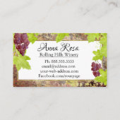 *~* Wijngaard Wijnkelder Wijndruiventros Visitekaartje (Achterkant)