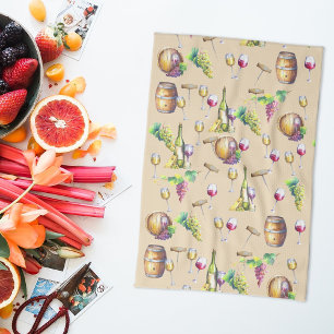 Wijngaard Wijnliefhebber Rode witte glazen druiven Theedoek