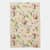 Wijngaard Wijnliefhebber Rode witte glazen druiven Theedoek (Verticaal)