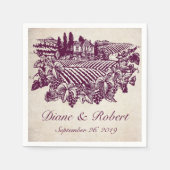  wijngaard wijnmakerij Bourgondië aangepaste bruil Servetten (Voorkant)