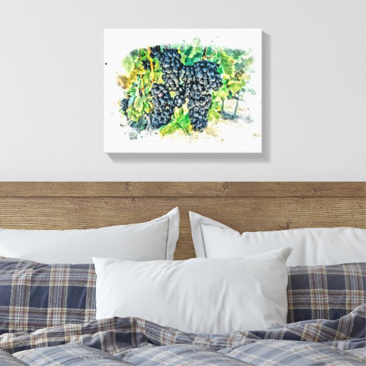 *~* Wijngaard Wijnmakerij Druif AR21 Wijnkelder Canvas Afdruk (Insitu (Slaapkamer))