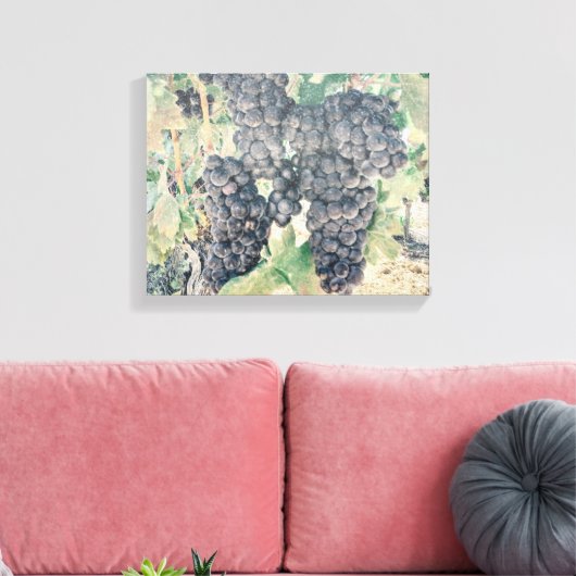 *~* Wijngaard Wijnmakerij Druivencluster AR21 Wijn Canvas Afdruk (Insitu (Woonkamer))