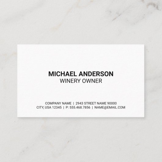 Wijngaard wijnmakerij Logo Visitekaartje (Achterkant)