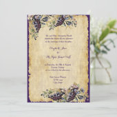 Wijngaard Wijnmakerij Rustiek Land Huwelijk Custom Kaart (Staand voorkant)