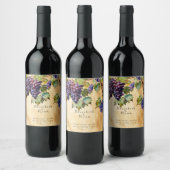 Wijngaard Wijnmakerij Trouwdruiven Wijn Etiket (Flessen)