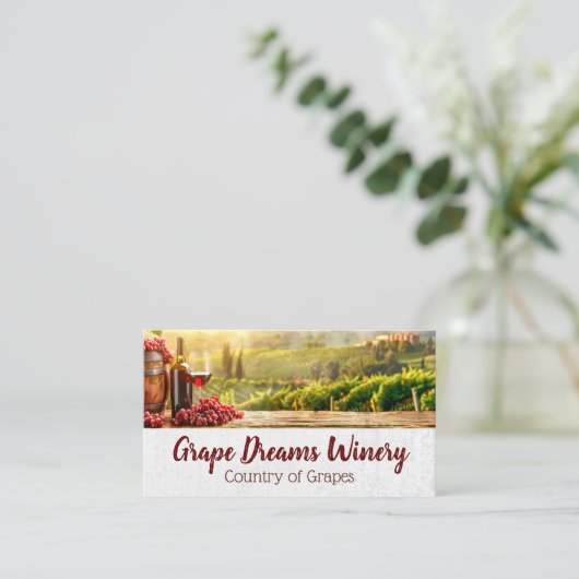 wijngaard | wijnmakerij visitekaartje (Staand voorkant)