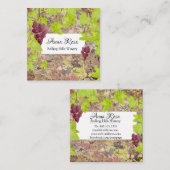 *~* Wijngaard wijnmakerij wijnkelder wijn cluster  Vierkante Visitekaartje (Voorkant / Achterkant)