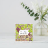 *~* Wijngaard wijnmakerij wijnkelder wijn cluster  Vierkante Visitekaartje (Staand voorkant)