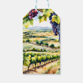 Wijngaard wijnmakerij zomer vrijgezellenfeest bedr cadeaulabel (Achterkant)