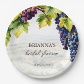 Wijngaard wijnmakerij zomer vrijgezellenfeest bedr papieren bordje (Voorkant)