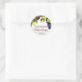 Wijngaard wijnmakerij zomer vrijgezellenfeest bedr ronde sticker (Tas)