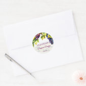 Wijngaard wijnmakerij zomer vrijgezellenfeest bedr ronde sticker (Envelop)