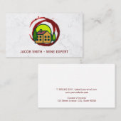 Wijngaard | Wijnproeverij | Wijn Wijnmakerij Somme Visitekaartje (Voorkant / Achterkant)