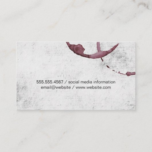 wijngaard | wijnvlek visitekaartje (Achterkant)