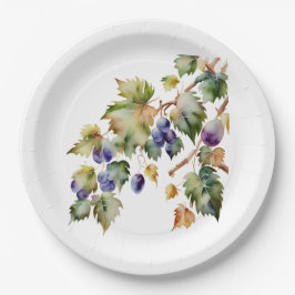 Wijngaard Wingerd Druivenrank  Papieren Bordje