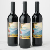 Wijngaard, zomer, gezellig, Сcomfortabel Wijn Etiket (Flessen)