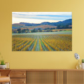 Wijngaard zonsondergang canvas afdruk (Insitu (Woonkamer))