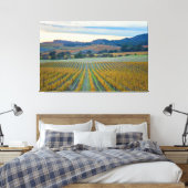 Wijngaard zonsondergang canvas afdruk (Insitu (Slaapkamer))