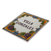 Wijngaarddruiven Custom House Name Bord Plaque Tegeltje (Zijkant)