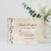  wijngaarden Elegant Rustic Wedding RSVP-kaarten RSVP Kaartje (Staand voorkant)