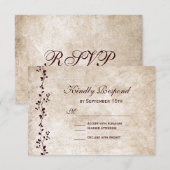  wijngaarden Elegant Rustic Wedding RSVP-kaarten RSVP Kaartje (Voorkant / Achterkant)