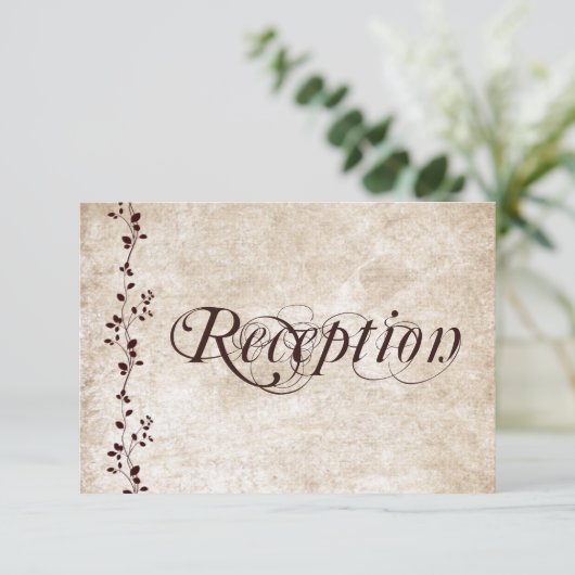  wijngaarden Elegant Wedding Reception Kaarten (Staand voorkant)