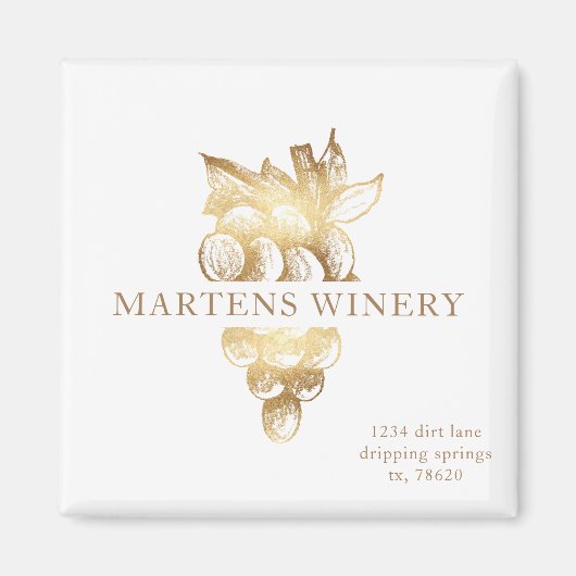 wijngaarden gouddruiven magneet (Voorkant)